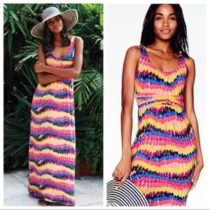 Boden Maya Multicolored Jersey Knit Maxi Dress